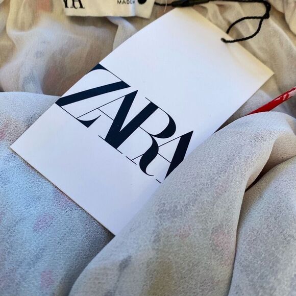 ZARA Multicolor Embroidered Strappy Back Boho Mini Dress NWT XS - Picture 11 of 12